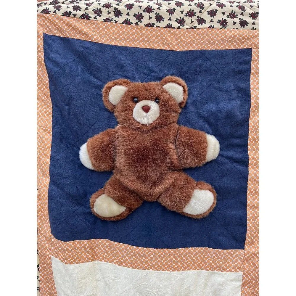 Teddy Bear Wall Art Nursery Décor 3 D Dimensional Art Quilted Hanging 48x58